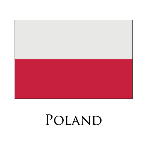 Poland flag logo iron on paper